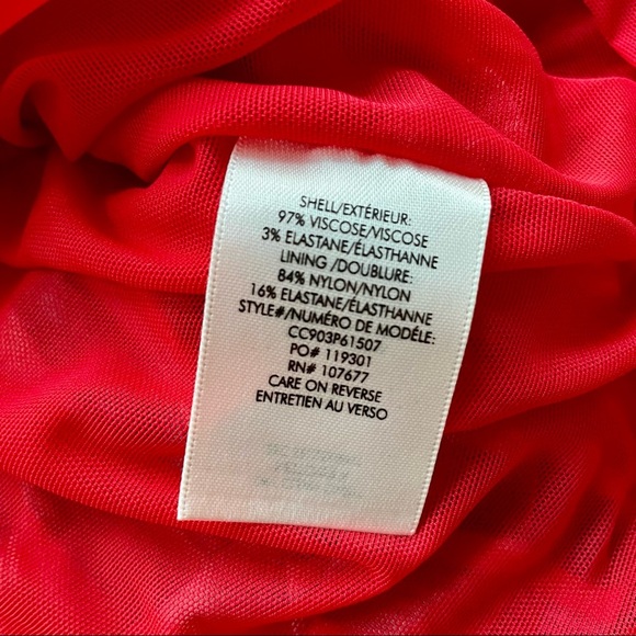 Alice and Olivia Sports Muiltistripes Delora Tie Waist Mock Neck Jersey Midi - Picture 9 of 15